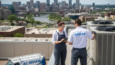 Professional AC repair service in Minneapolis MN by certified HVAC technicians